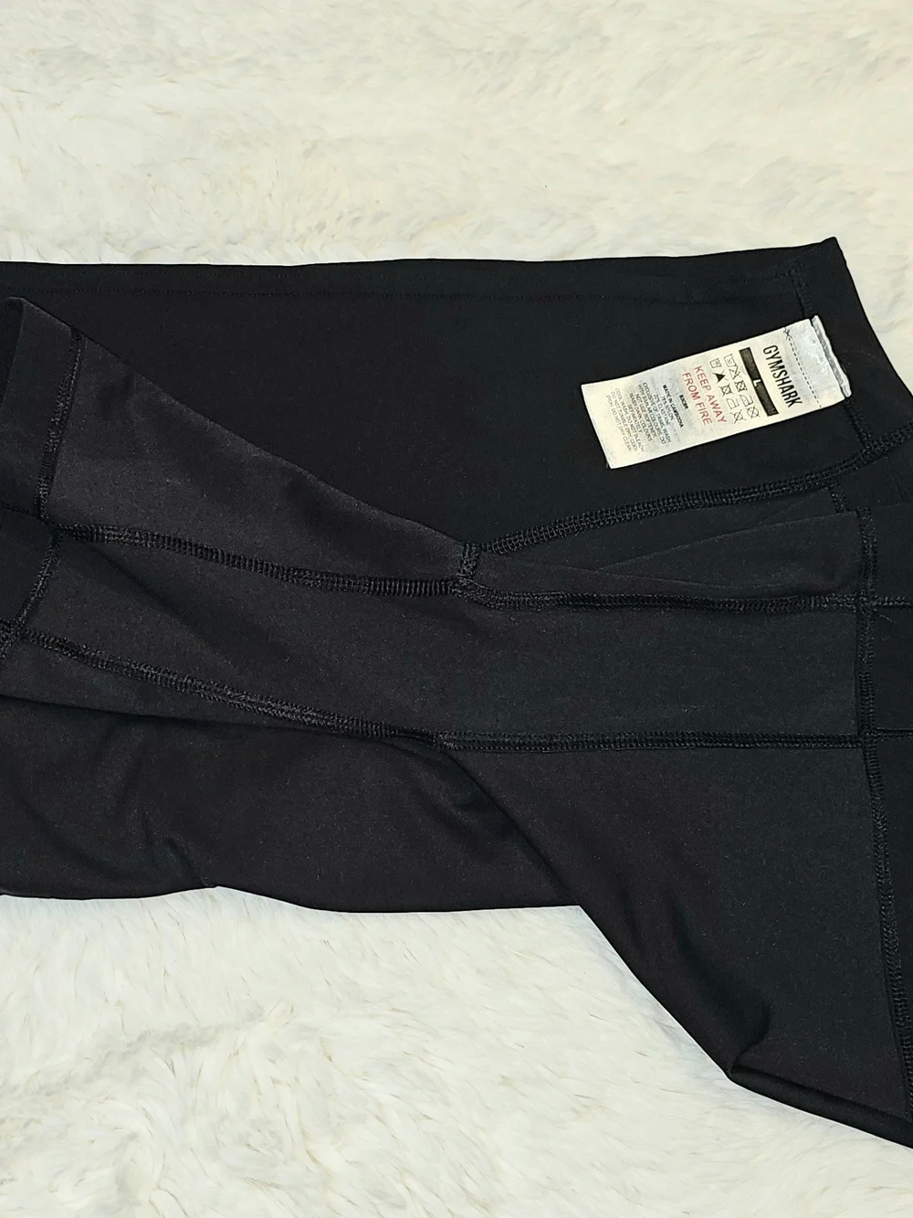 Gymshark High-Waist Black Women’s Performance Shorts-Lg - Picture 6 of 8